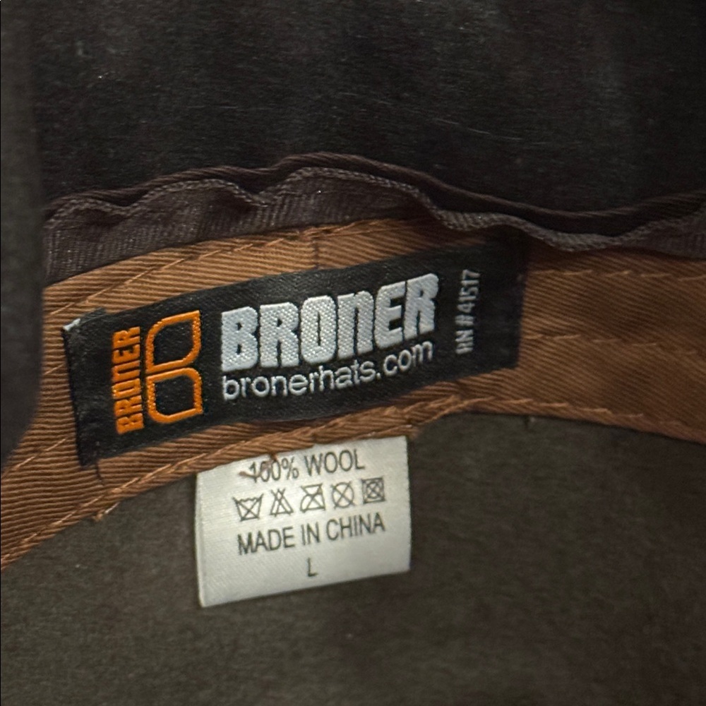 Broner Dark Brown Wool Felt Outback Fedora Hat - Picture 4 of 4